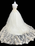 Retro Style Wedding Dresses Ball Gown Strapless Plus Size 1980s Lace Vintage Long Wedding Dress Bride Gowns HZ0311