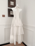 Simple Prom Dresses A line Halter Sleeveless Prom Dress Inspiration Long Prom Dresses HZ0311