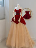Modest Ball Gown Sweetheart Tulle Prom Dresses Long Sweet 16 Birthday Party Dress Evening Dresses HZ0311