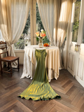 Elegant A Line Spaghetti Straps Olive Green Long Prom Dresses Party Gowns HZ0311