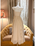 Modest a line spaghetti straps champagne chiffon prom dress formal party dresses HZ0311