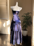 Modest Prom Dresses Mermaid Spaghetti Strap Sleeveless Satin Prom Dress Inspiration Long Prom Dresses HZ0311
