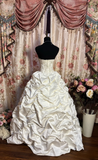 Retro Ball Gown Sweetheart 60s White Fitted Corset Bride Gown Long Wedding Dresses HZ0311