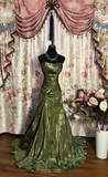 Retro Prom Dresses Mermaid Sweetheart Vintage Fashion Inspiration Green Long Prom Dresses Party Dress Prom Gowns HZ0311