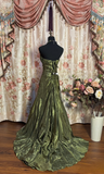Retro Prom Dresses Mermaid Sweetheart Vintage Fashion Inspiration Green Long Prom Dresses Party Dress Prom Gowns HZ0311