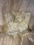 Retro Ball Gown Strapless 60s Fitted Corset Bride Gown Long Wedding Dresses HZ0311