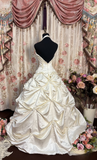 Retro Ball Gown Halter Neckline 60s White Fitted Corset Bride Gown Long Wedding Dresses HZ0311