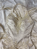 Retro Ball Gown Halter Neckline 60s White Fitted Corset Bride Gown Long Wedding Dresses HZ0311