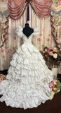 Retro Ball Gown Off The Shoulder Neckline 60s White Fitted Corset Bride Gown Long Wedding Dresses HZ0311