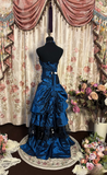 Vintage Prom Dresses 90s Formal Mermaid Inspo Sweetheart Navy Blue Long Prom Gowns HZ0311