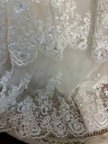Retro Mermaid Strapless Tulle Lace 60s White Fitted Corset Long Wedding Dress Bride Gowns Wedding Dresses HZ0311