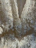 Retro Mermaid Strapless Tulle Lace Feathers 60s White Fitted Corset Wedding Dress Bride Gowns Wedding Dresses HZ0311