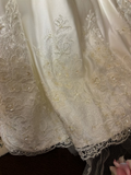 Retro Mermaid Spaghetti Strap Lace 60s White Fitted Corset Bride Gowns Wedding Dresses HZ0311