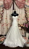 Retro Mermaid Strapless Tulle Lace 70s White Fitted Corset Long Wedding Dress Bride Gowns Wedding Dresses HZ0311