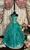 Chic Ball Gown Strapless Shiny Long Quinceanera Dress Sweet 15 16 Birthday Party Dresses HZ0311