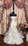 Retro Mermaid Strapless Satin 70s White Fitted Corset Long Wedding Dress Bride Gowns Brides Dresses HZ0311