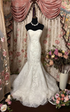 Retro Mermaid Sweetheart Lace 80s White Fitted Corset Long Wedding Dress Bride Gowns Brides Dresses HZ0311