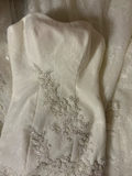 Retro Mermaid Sweetheart Lace 80s White Fitted Corset Long Wedding Dress Bride Gowns Brides Dresses HZ0311