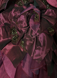 Vintage Ball Gown Spaghetti Strap Grape Taffeta Long Quinceanera Dress Sweet 15 Gown 16 Birthday Dresses HZ0311