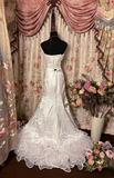 Retro Mermaid Sweetheart Satin 80s White Fitted Corset Long Wedding Dress Bride Gown Brides Dresses HZ0311