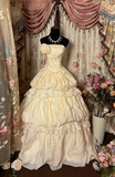Vintage Ball Gown Strapless Taffeta Beaded Long Quinceanera Dress Sweet 15 16 Birthday Party Dresses HZ0311