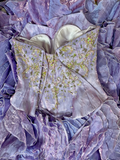 Vintage Ball Gown Halter Light Grape Lilac With Gold Beaded Long Quinceanera Dress Sweet 15 16 Dresses HZ0311