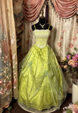 Vintage Ball Gown Spaghetti Straps Bud Green With Lace Long Quinceanera Dress Sweet 15 16 Dresses HZ0311