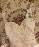 Vintage Mermaid Straps Sweetheart 1960s Taffeta Fitted Pleated Ruched Bride Dress Long Lace Appliques Classy Wedding Dresses HZ0311