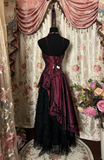 Modest A line Spaghetti Strap Burgundy Dark Red Organza Long Prom Dresses Party Birthday Evening Gowns HZ0311