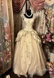 Vintage Ball Gown Square Neck With Appliques Ruffle Layers Long Quinceanera Dresses Sweet 15 16 Birthday Gown HZ0311