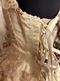 Vintage Ball Gown Square Neck With Appliques Ruffle Layers Long Quinceanera Dresses Sweet 15 16 Birthday Gown HZ0311