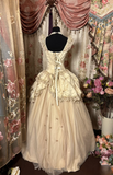Vintage Ball Gown Square Neck With Appliques Ruffle Layers Long Quinceanera Dresses Sweet 15 16 Birthday Gown HZ0311