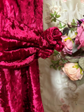 Vintage Mermaid Straps Fuchsia Sleeveless Long Prom Dresses Formal Party Teens Evening Gowns HZ0311