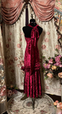 Vintage Mermaid Straps Fuchsia Sleeveless Long Prom Dresses Formal Party Teens Evening Gowns HZ0311
