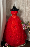 Vintage Outfits 50s Dress Prom Ball Gown Spaghetti Straps Puffy Pleated Dresses Formal Party Teens Evening Gowns HZ0311
