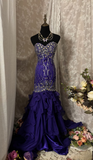 Vintage Prom Dress Outfit Mermaid Sweetheart With Silver Beaded Long 90s Prom Dresses Formal Evening Gowns HZ0311