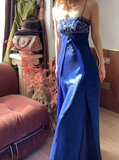 Vintage Prom Dress Outfit A Line Spaghetti Strap With Silver Beaded Long 90s Prom Dresses Formal Evening Gowns HZ0311