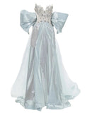 Gorgeous Mermaid Sweetheart Blue Sequins With Gem Beads Prom Dresses Formal Party Teens Evening Gowns HZ0311