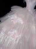 Modest Prom Dresses Ball Gown Strap With Flowers Tulle Vintage Fashion Long Prom Dresses Party Gowns HZ0311