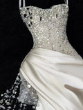 Fairy-tale Fairy-tale Mermaid Sweetheart Satin Beaded Fitted Wedding Dress Bride Gowns Wedding Dresses HZ0311