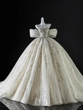 Luxury Ball Gown Sweetheart Sequins Beaded Fitted Corset Wedding Dress Bride Gowns Wedding Dresses HZ0311