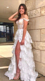 Beautiful Ball Gown Sweetheart Pink Lace Slit Prom Dresses Inspiration Prom Gown Princess Senior Graduation Dress HZ0311
