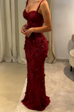 Modest Mermaid Spaghetti Straps Light Sky Blue Long Prom Dresses Party Dress 21st Birthday Outfits Graduation Dress HZ0311