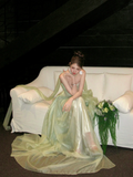 Simple A line Strapless Sage Green Shiny Satin Sage Green Prom Dress Aesthetic Long Graduation Dance Evening Outfits HZ0311