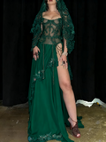 Sexy Burgundy Off Shoulder Sheath Split Long Party Dress Birthday Outfits, HZ0427