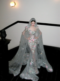 Shimmer Mermaid Scoop Neck Floral Sequin Lace Wedding Dress With Train Fairytale Brides Gown Wedding Dresses HZ0311