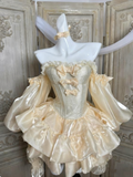 Sweet Homecoming Dress Off Shoulder Short Prom Dress Birthday Party Outfits Two Piece HZ0427