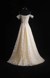 Retro A Line Spaghetti Straps Long/Floor-Length Tulle Prom Dresses With Appliqued Beading HZ0311