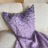 Modest A Line Strapless Royal Blue Sequins With Beads Evening Dresses High School Teens Senior Night Dance Party Outfits HZ0311
