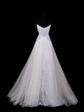 Glitter Wedding Dresses Ball Gown V Neckline Sequin Beaded White Brides Dress Fitted Long Bridal Gowns HZ0311